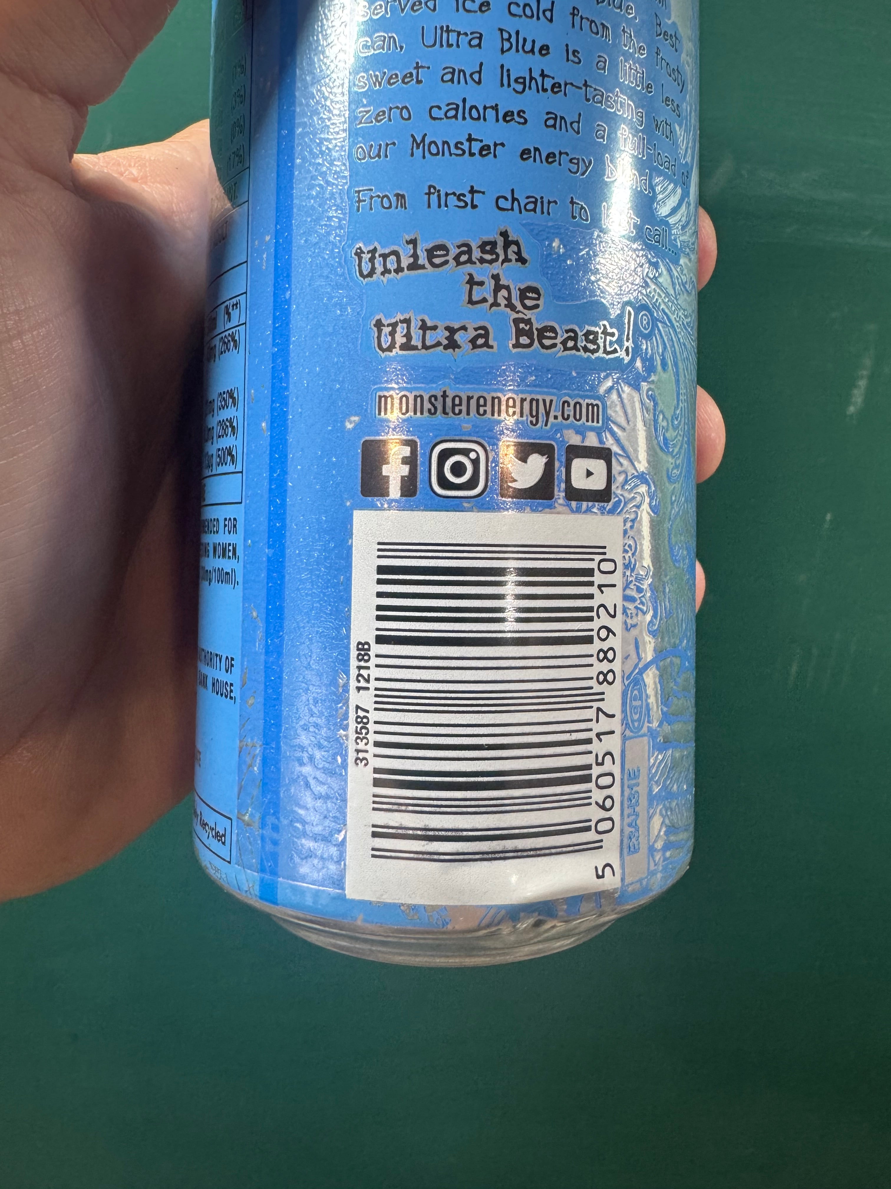 Monster Energy Ultra Blue SKU 1218b (vuota)