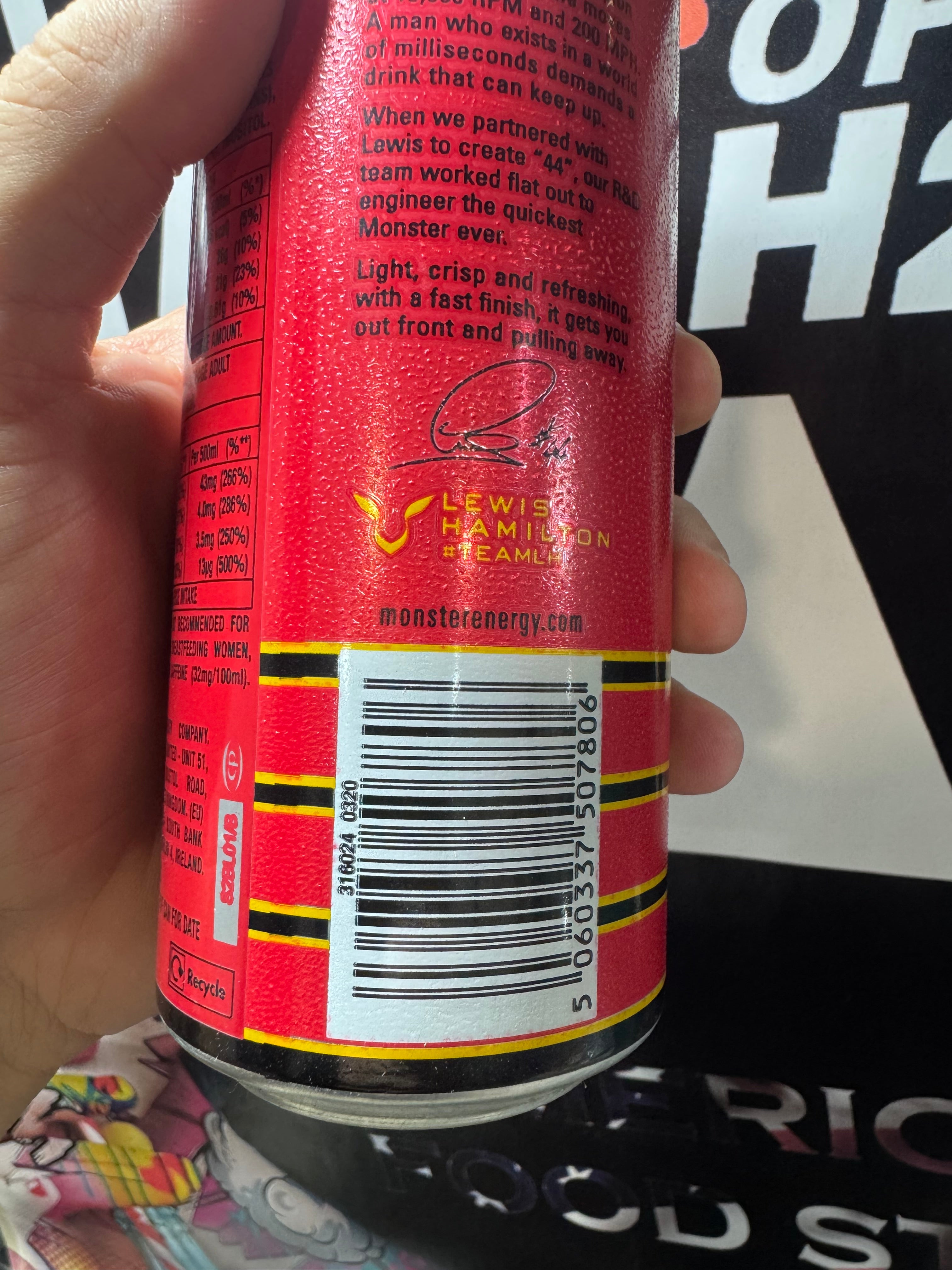 Monster Energy Lewis Hamilton 6 stelle (vuota) sku 0320